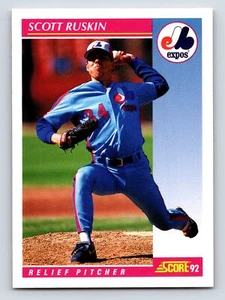 Scott Ruskin Relief Pitcher Montreal Expos Score 1992 Card 121 - Picture 1 of 10