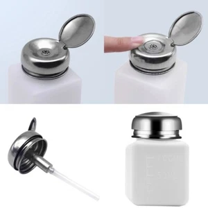 Solvent Liquid Pump Dispenser Bottle 100-250ml For Nail Art Cleaning Use - Picture 1 of 17