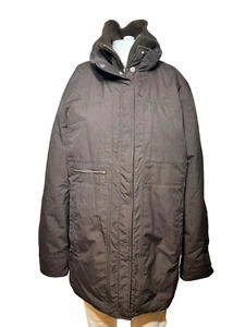 Lands End Coat Women's Large 10 - 12 Brown Canvas Cold Weather Outdoor Hooded - Picture 1 of 15