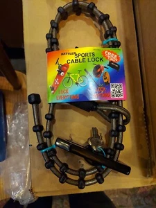 Rattler All Sports Cable Lock Bicycle Scooter Skateboard Black 53 Inch Free case - Picture 1 of 1