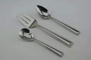 Gorham MARABELLA 18/8 Edelstahl 3-teiliges Set Aufschnittgabel, Zuckerlöffel, ovale Suppe - Bild 1 von 2