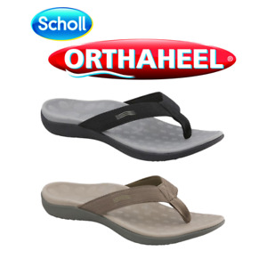 Scholl Orthaheel Wave Orthotic Sandals | Black/Khaki | Free Post, Bulk Discounts
