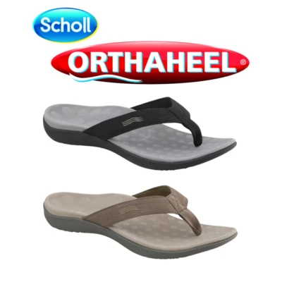 Scholl Orthaheel Wave Orthotic Sandals | Black/Khaki | Free Post, Bulk Discounts - image 1 of 4