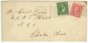 1917 Richmond Hill New York flag cancel 3ct WWI war rate - Picture 1 of 1