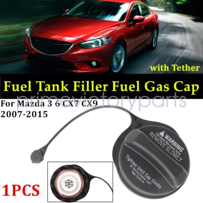 For Mazda 3 6 CX7 CX9 2007-2015 New Fuel Tank Filler Fuel Gas Cap with Tether — 第 1/4 张图片