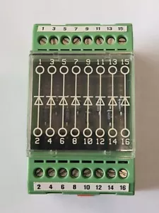 Phoenix Contact EMG 45-DIO 8E Diode Block NR. 2950103 Type 1N 4007 DIN Rail - Picture 1 of 4