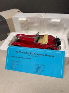 MERCEDES 500K ROADSTER 1935 FRANKLIN COMO NUEVO ESCALA 1/24 FUNDIDO A PRESIÓN CON CAJA DE EXHIBICIÓN - Imagen 1 de 3
