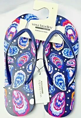 Vera Bradley Flip Flops Size 9/10 (L) in Oyster Bar - Image 1 of 4