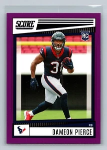 2022 Score Dameon Pierce PURPLE ROOKIE CARD #345 - Houston Texans - Picture 1 of 2