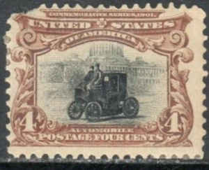 US Scott #296, Mint Hinged. Upper left corner missing - Picture 1 of 2