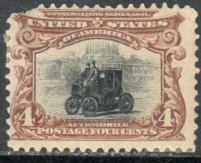 US Scott #296, Mint Hinged. Upper left corner missing - Image 1 of 2