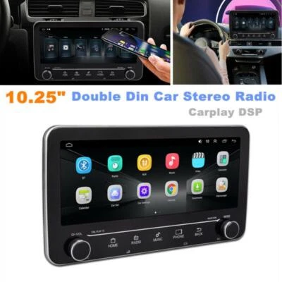 Radio Estéreo Coche Bluetooth Android 10.0 GPS Navegación Carplay DSP10.25 Doble Din Foto 1 de 4