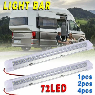 Super Bright 72LED RV Ceiling Car Interior Strip Light Bar Lamp Trailer Camper - Image 1 of 4