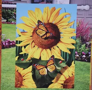Dekorative Hausflagge "Sonnenblumenfeld" 40 Zoll hoch x 28 Zoll breit - Bild 1 von 5