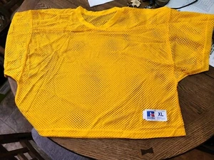 Russell Athletic Yellow Gym Mesh Practice Jersey Xl Brand New vintage stock - Picture 1 of 2