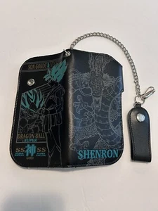 Dragon Ball Super- Long Wallet with Chain Dragon Ball  Shenron ,Son  Gokuo,  EUC - Picture 1 of 12