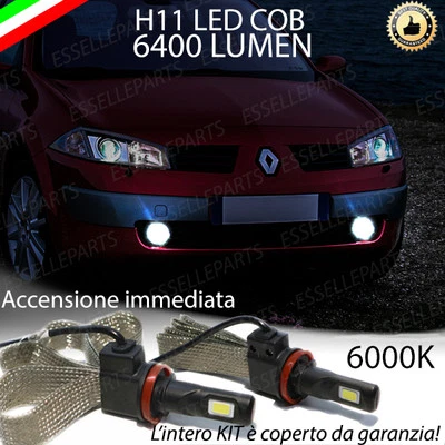 LAMPADE H11 A LED FENDINEBBIA 6400 LUMEN RENAULT MEGANE II 6000K - Immagine 1 di 4