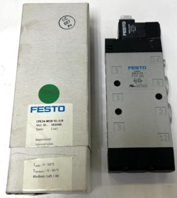 FESTO SOLENOID VALVE #CPE24-M1H-5L-3/8 SERIES L243 5/2 MONOSTABLE - Image 1 of 4