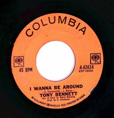 TONY BENNETT I WILL LIVE MY LIFE FOR YOU/I WANNA BE AROUND  VINYL 45 73-45 Foto 1 de 3