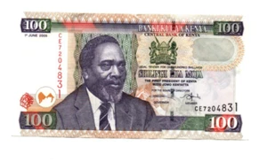100 SHILLINGS VERY FINE BANKNOTE FROM KENYA 2005 PICK-42 - Picture 1 of 2
