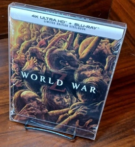 World War Z Steelbook (4K/Blu-ray)-NEW-w/PROTECTIVE SLEEVE-Free Box Shipping - Picture 1 of 8