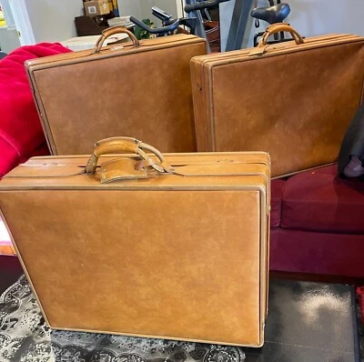 Hartmann Vintage Belting Leather Luggage 3-Piece Set - Image 1 of 4