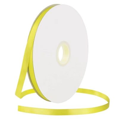 Light Yellow Satin Ribbon 1/4 Inch x 100 Yards Double Faced for Gift Wrap - Image 1 of 4