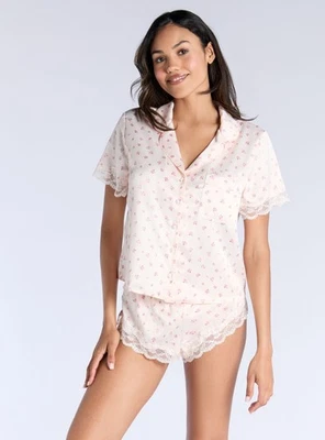 Boux Avenue Pyjama Set Women's Amelia Satin Ditsy Floral Ladies Short Nightwear - Image 1 of 4