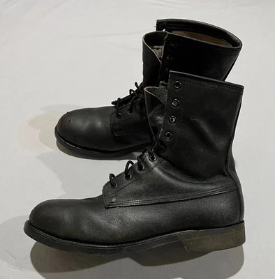 Botas de combate militares masculinas vintage Biltrite couro ANSI Z41-1983/75 8,5 de largura - Imagem 1 de 4