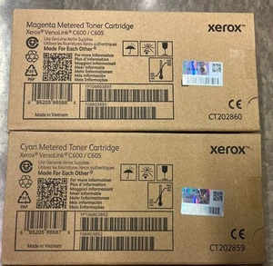 Original Factory Sealed Xerox 106R3892 Cyan 106R3893 Magenta Toner C600 C605 - Bild 1 von 1