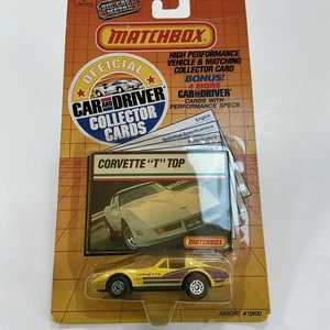 Matchbox Carte da Collezione Ufficiali Auto e Autista Corvette "T" Top - Foto 1 di 4