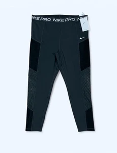 NIKE Pro Womens Dri-Fit Training High Waisted Tights Size XL Gray DQ5588 070 NEW - Picture 1 of 5