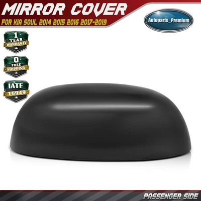 Крышка правостороннего пассажирского зеркала гладкая черная для Kia Soul 2014-2019 87626-B2500 - Изображение 1 из 4