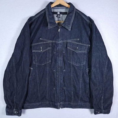 Vintage Marithe Francois Girbaud Denim Trucker Jacket Mens 3XL Blue Selvedge Y2K - Image 1 of 4