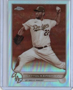 Refractor Topps 2022 cromo sepia #163 Clayton Kershaw - Imagen 1 de 2