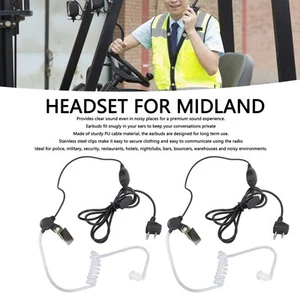 2Pcs 2 Way Radio Acoustic Tube Security Headset Earpiece With And 2Pin P SPC - Zdjęcie 1 z 12