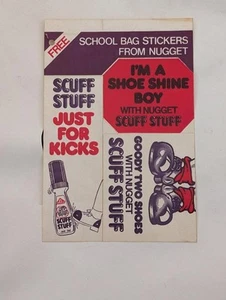 Vintage Sticker Set - Scuff Stuff Shoe Polish 1970's 3 stickers - Picture 1 of 1