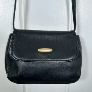 Vintage Liz Claiborne Leder Co Handtasche schwarz Crossbody Schulter Handtasche 6,5x5x2" - Bild 1 von 8