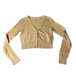 Old Navy Womens Cardigan Sweater Small S Button Front V Neck Long Sleeve Beige - Picture 1 of 7