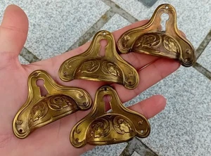 1 ancienne entrée / poignée coquillage de tiroir meubles en laiton   N°93C - Photo 1/12