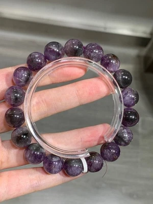 11.4mm Natural Auralite 23 Crystal Quartz Beads Bracelet AAAA - Image 1 of 2