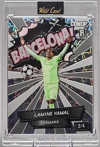 Lamine Yamal /4 2024 Wild Card Comix Rookie RC Silver Laser Barcelona SSP - Bild 1 von 2