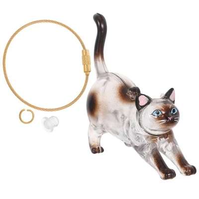  Porte-clés en poils d'animaux : pendentif souvenir transparent en forme de - Photo 1/4