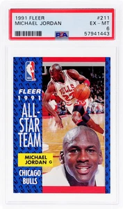 1991 Fleer All Star Team Michael Jordan #211 PSA 6 - Bild 1 von 2