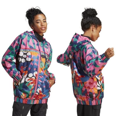 FARM Rio x Adidas Lightweight Windbreaker Jacket Sz L - Image 1 of 4