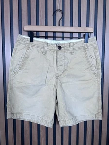 Abercrombie & Fitch Shorts 30 Mens Beige Chino Cargo Faded Button Fly Y2K - Picture 1 of 9