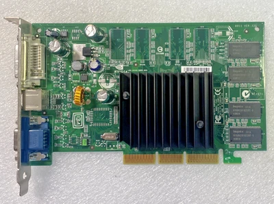 CN-09Y779-69702-38P-2721 nvidia 128MB agp video card with vga S-VID & dvi output - Image 1 of 4