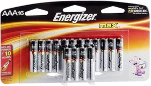 Energizer Alkaline Batteries Size Aaa 1.5 V Pack / 16 - Picture 1 of 1