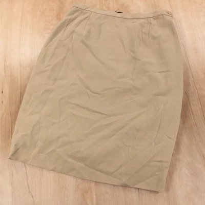 GIORGIO ARMANI beige wool rayon lined knee length pencil skirt sz 46 italy - Image 1 of 4