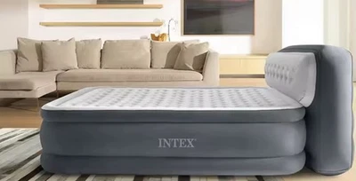 INTEX Letto Matrimoniale Gonfiabile Con Testiera Gonfiaggio Automatico - Image 1 of 4